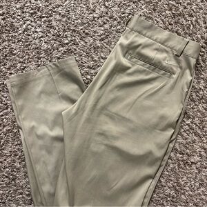 Nike Golf Dri Fit Pants Mens 34x34 Khaki Beige Standard Fit Performance Chino